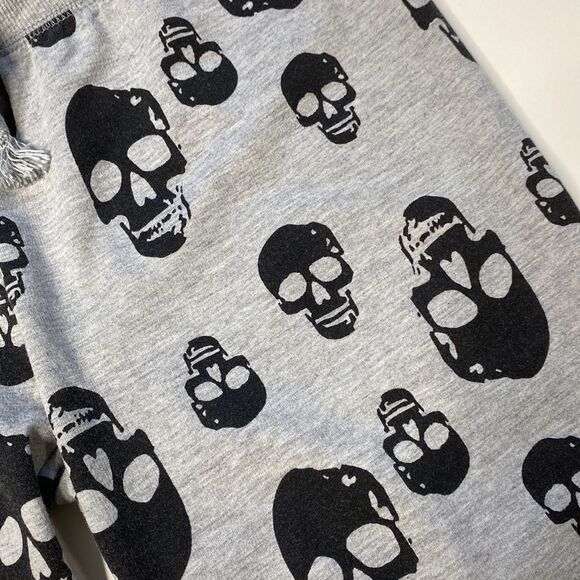 Coco Limon Cropped Skull Skeleton Joggers Gray Halloween Horror Spooky Sz M - Picture 4 of 11